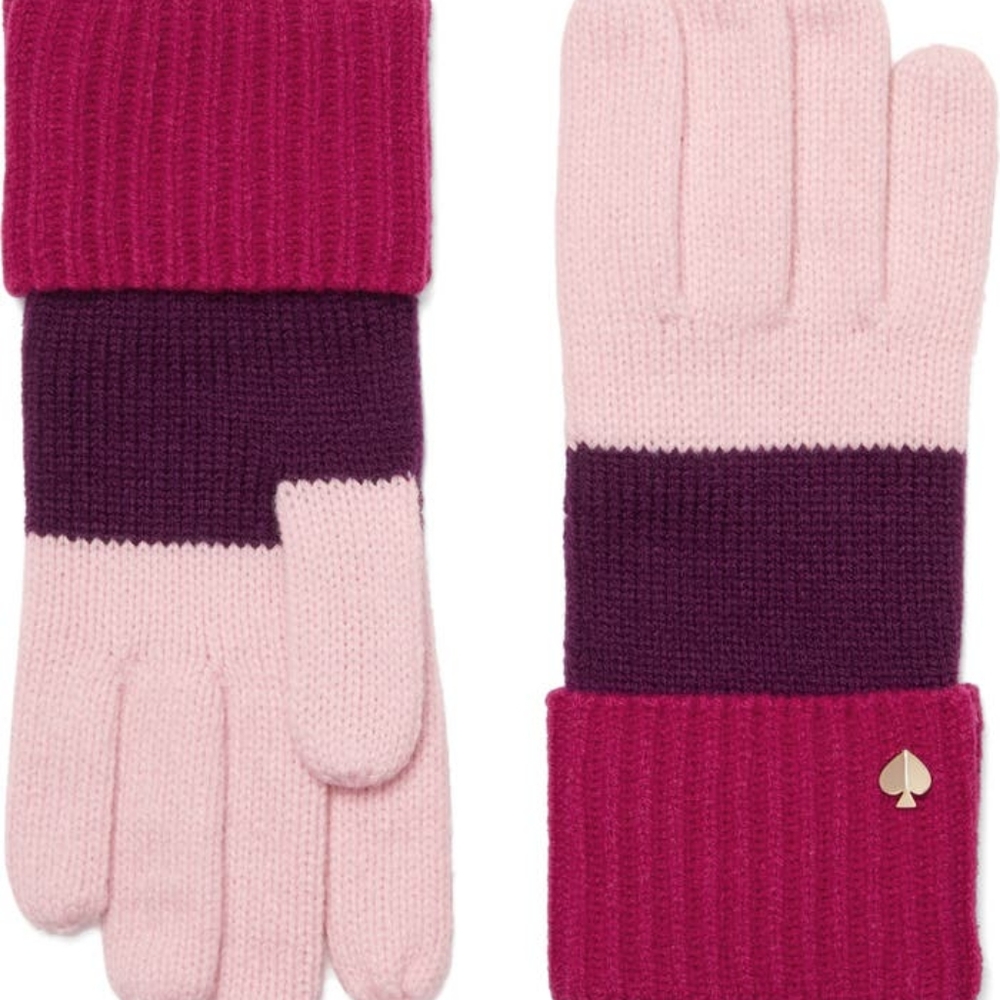🎉HP🎉 NEW Kate Spade Color Block Gloves